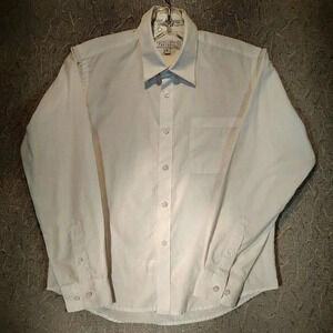 Protocol White Long Sleeve Button  Up Dress Shirt in Size 14